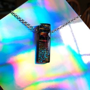 Colorful Glass Pendant Necklace